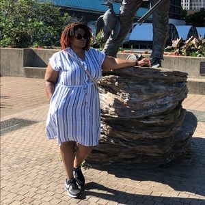 Time and Tru V Neck Plus Size Shirt Dress